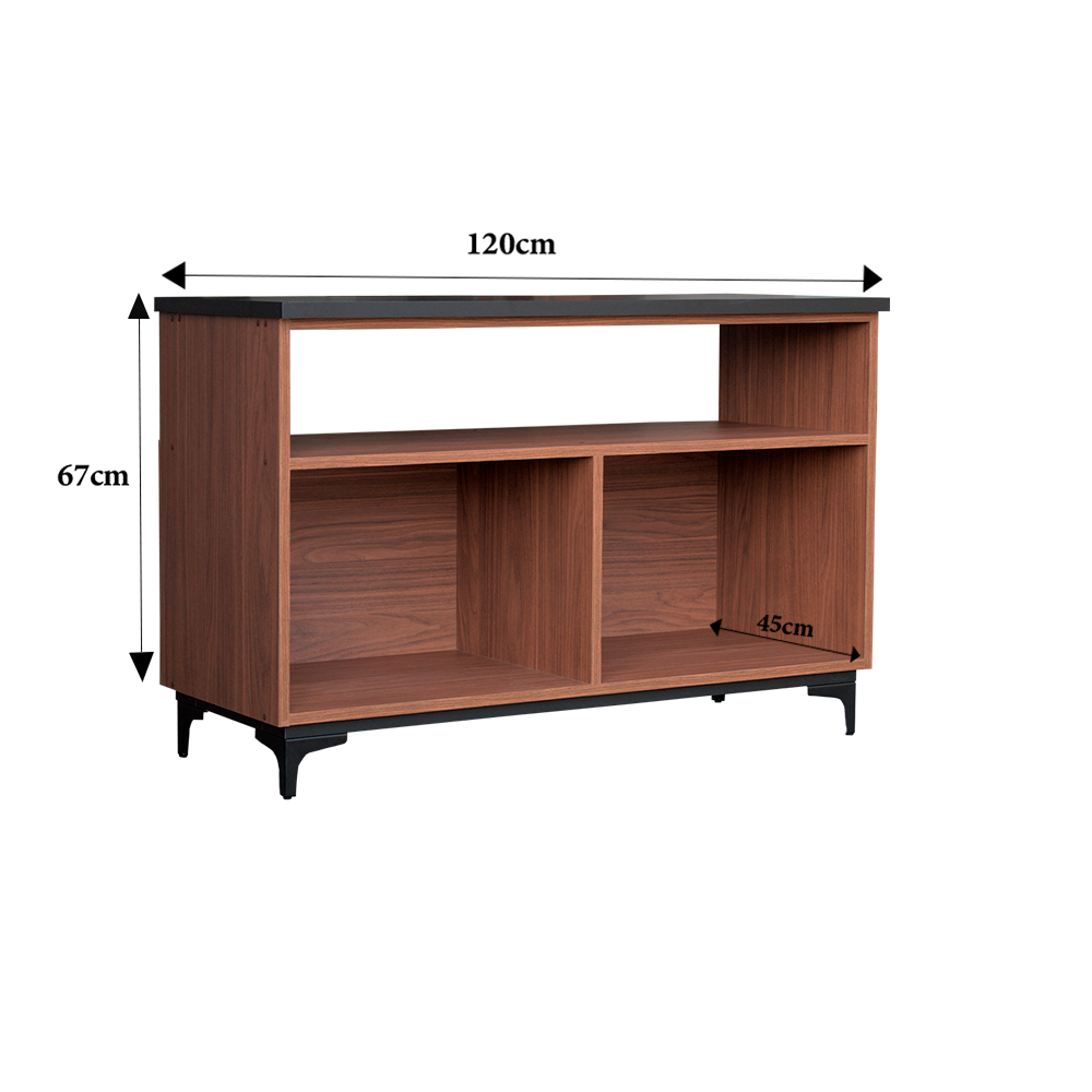 Rack para Vinil com Suporte para Toca-Discos e Receiver — Modelo Cesar - Imagem 2