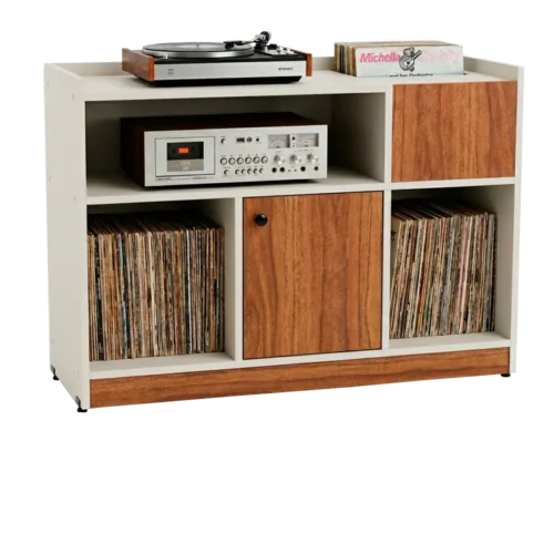Rack para Vinil toca Disco com Porta Mdf 18mm Enviado Montado Getone
